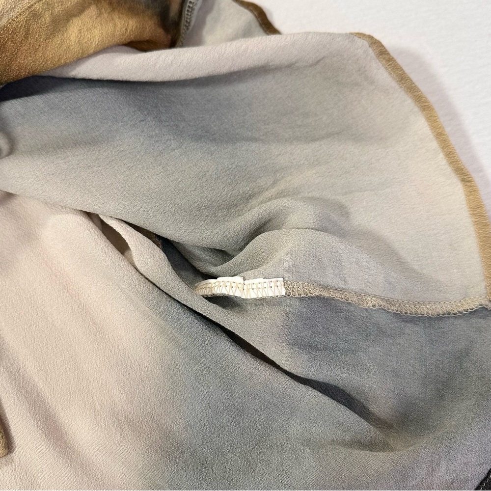 DISSH Henley Tie Front Shirt Beige Black Abstract Print US 6 - Picture 12 of 12